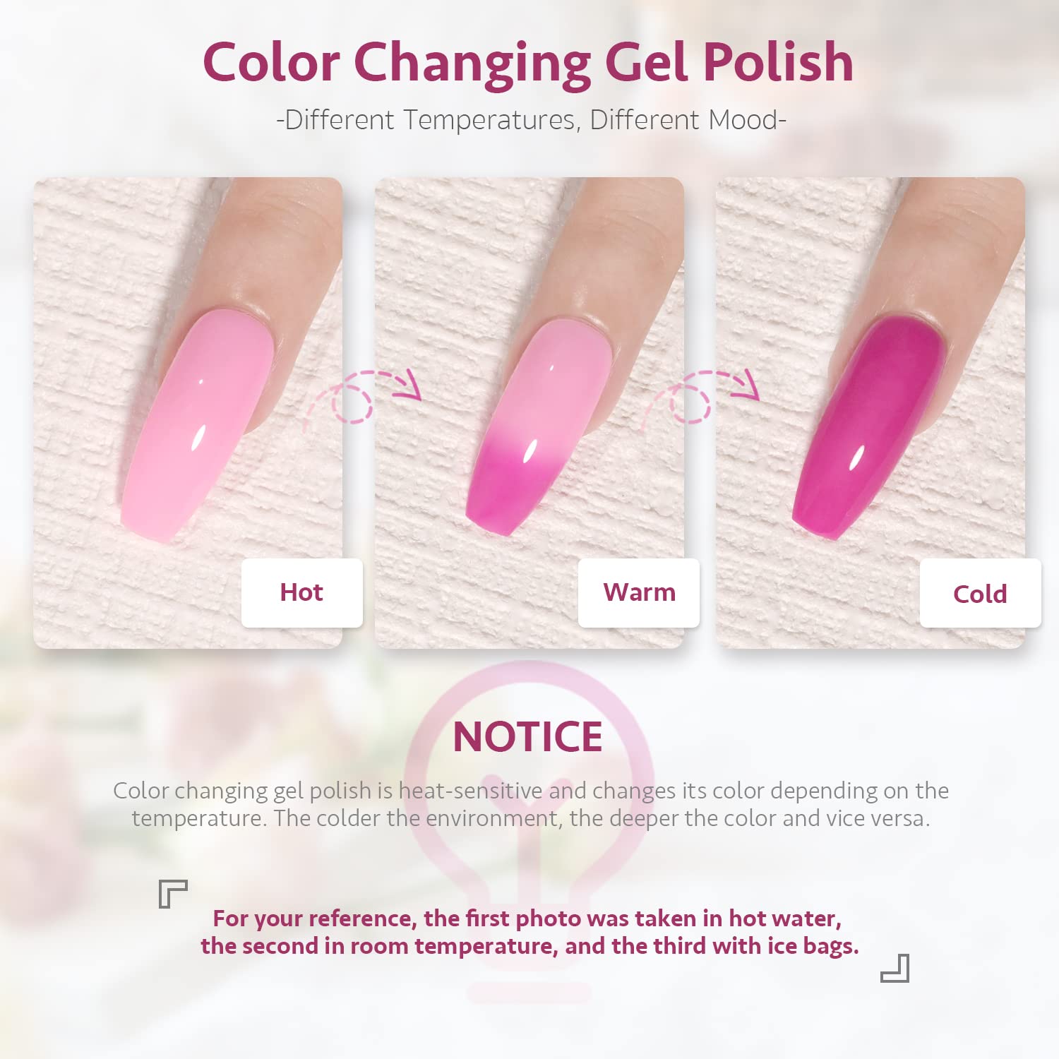 Foto 2 | Set De Esmaltes De Uñas En Gel Gaoy Color Changing, 6 Colores, 7,3 Ml - Venta Internacional.