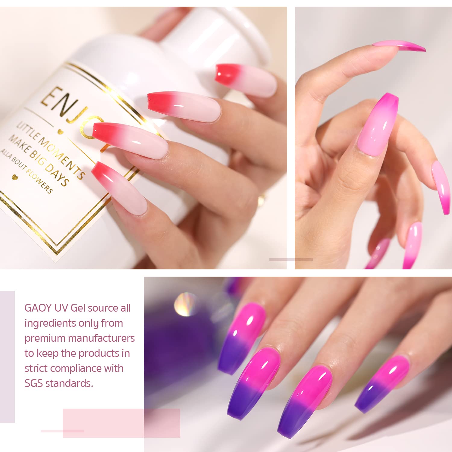 Foto 4 | Set De Esmaltes De Uñas En Gel Gaoy Color Changing, 6 Colores, 7,3 Ml - Venta Internacional.