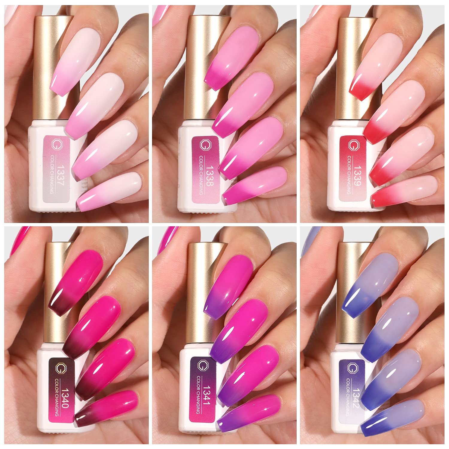 Foto 5 | Set De Esmaltes De Uñas En Gel Gaoy Color Changing, 6 Colores, 7,3 Ml - Venta Internacional.