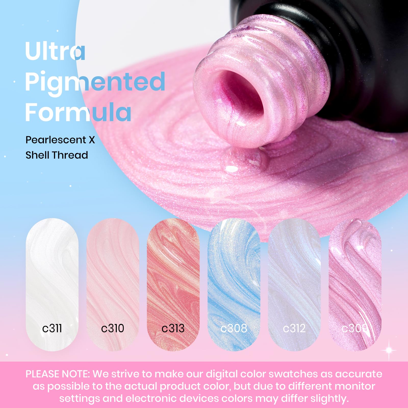 Foto 4 pulgar | Esmalte De Uñas En Gel Beetles Pearl, 6 Colores, Purpurina Brillante - Venta Internacional.