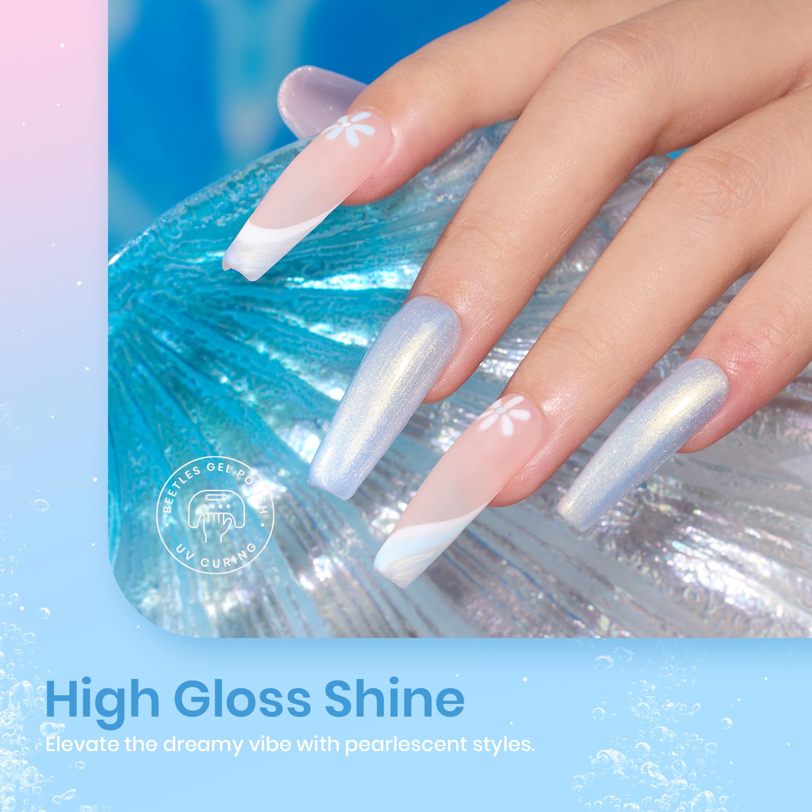 Foto 4 | Esmalte De Uñas En Gel Beetles Pearl, 6 Colores, Purpurina Brillante - Venta Internacional.