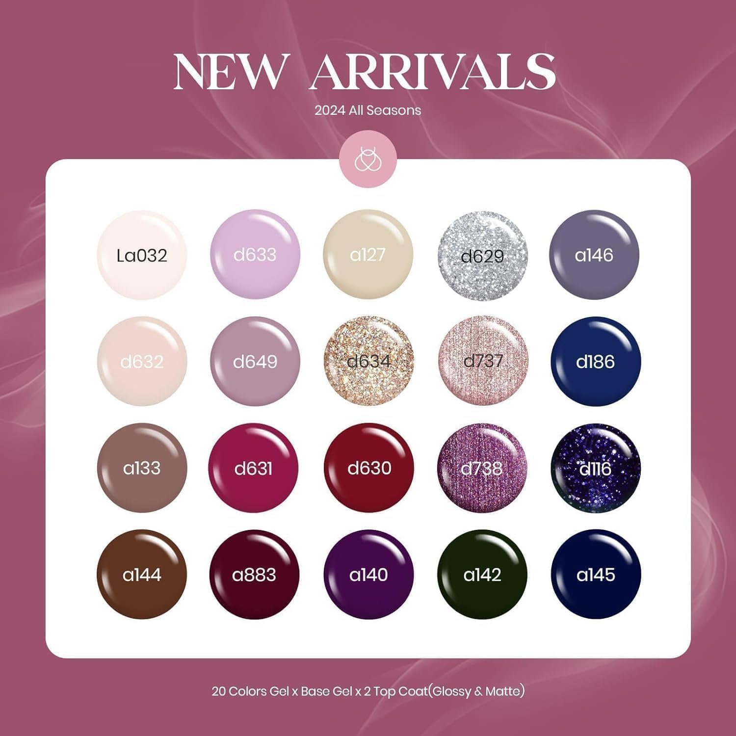 Foto 2 | Set De Esmaltes De Uñas En Gel Beetles, 20 Colores, Con Base Y Capa Superior - Venta Internacional.