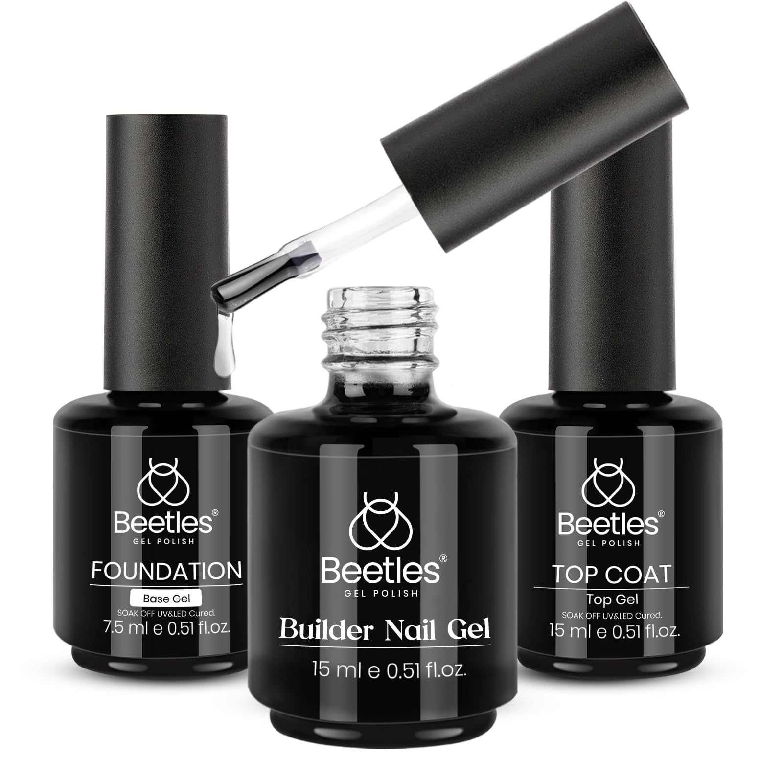 Foto 1 | Set de Gel para Uñas Beetles Builder 15 ml c/u 3 Unidades - Venta Internacional