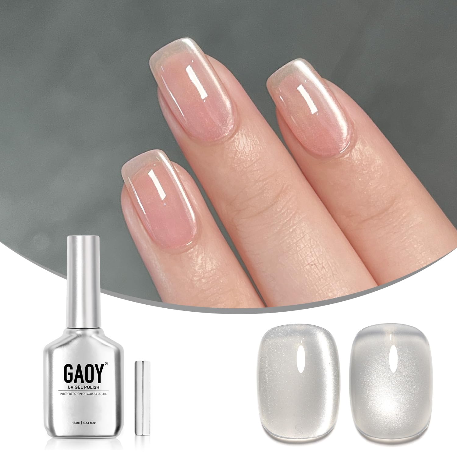 Foto 1 | Esmalte De Uñas Gaoy Glassy Cat Eye Gel 16 Ml Holographic 2952 - Venta Internacional.