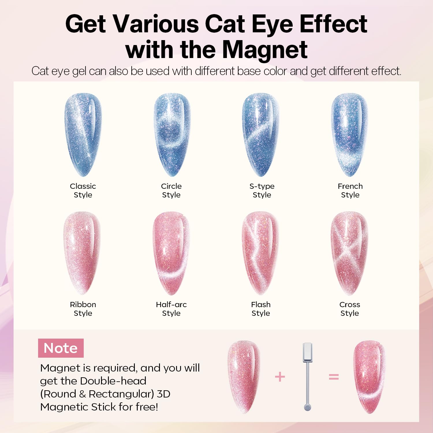 Foto 6 | Kit De Esmaltes De Uñas Modelones Holographic Glitter Cat Eye 6 Colores - Venta Internacional.