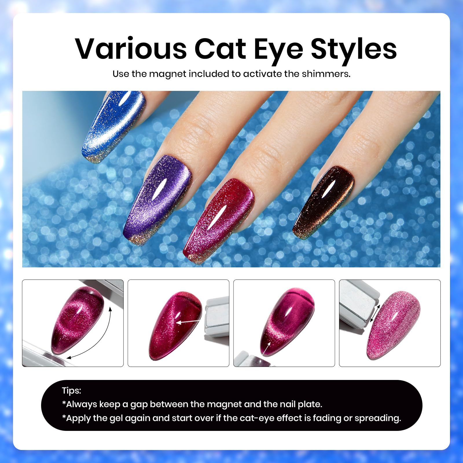 Foto 8 pulgar | Set De Esmaltes De Uñas Beetles Cat Eye Gel, 36 Colores Con Accesorio - Venta Internacional.