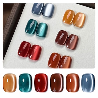 Foto 1 | Set De Esmaltes De Uñas Gaoy Silk Glitter Cat Eye Gel 6 Colores, 7,3 Ml - Venta Internacional.
