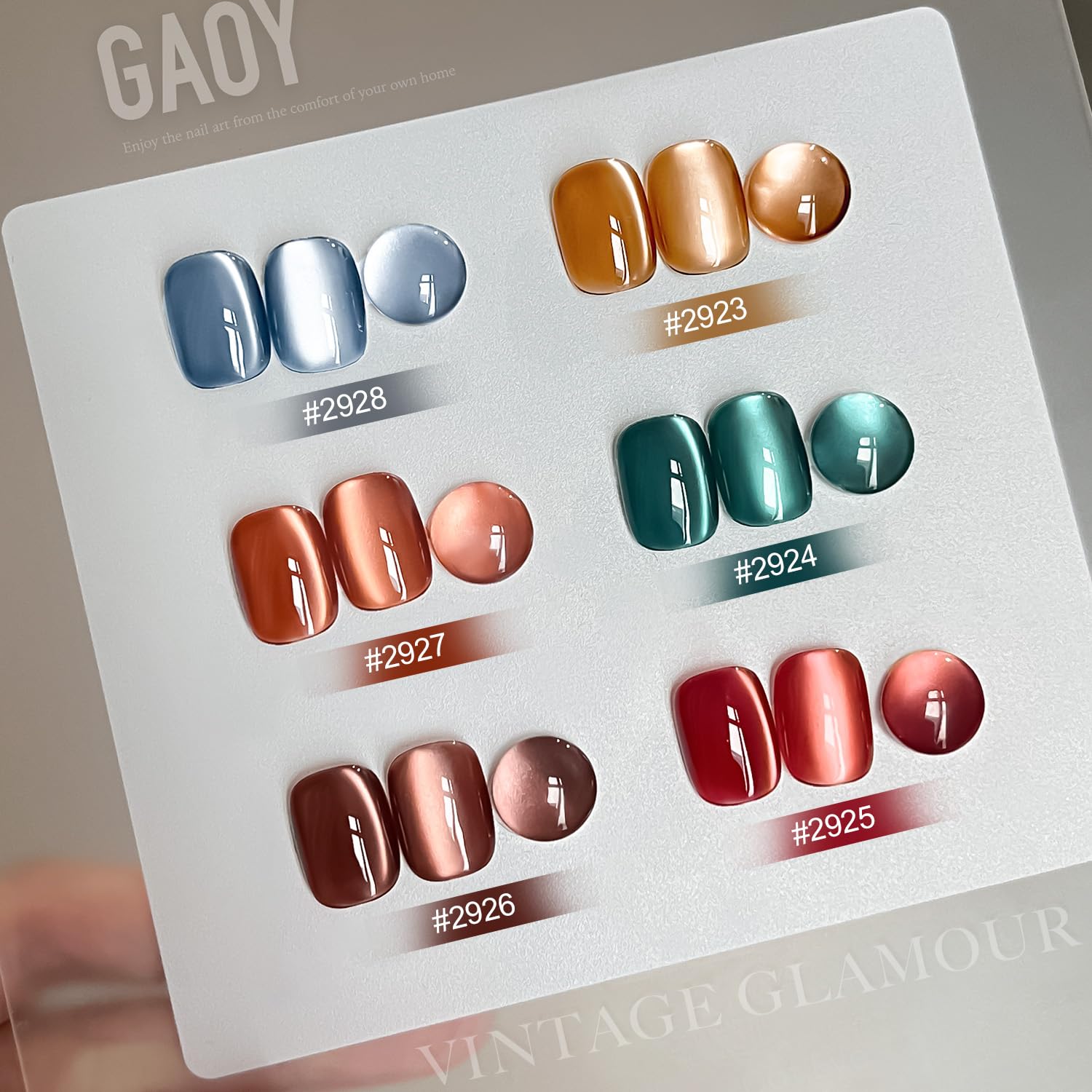 Foto 3 pulgar | Set De Esmaltes De Uñas Gaoy Silk Glitter Cat Eye Gel 6 Colores, 7,3 Ml - Venta Internacional.