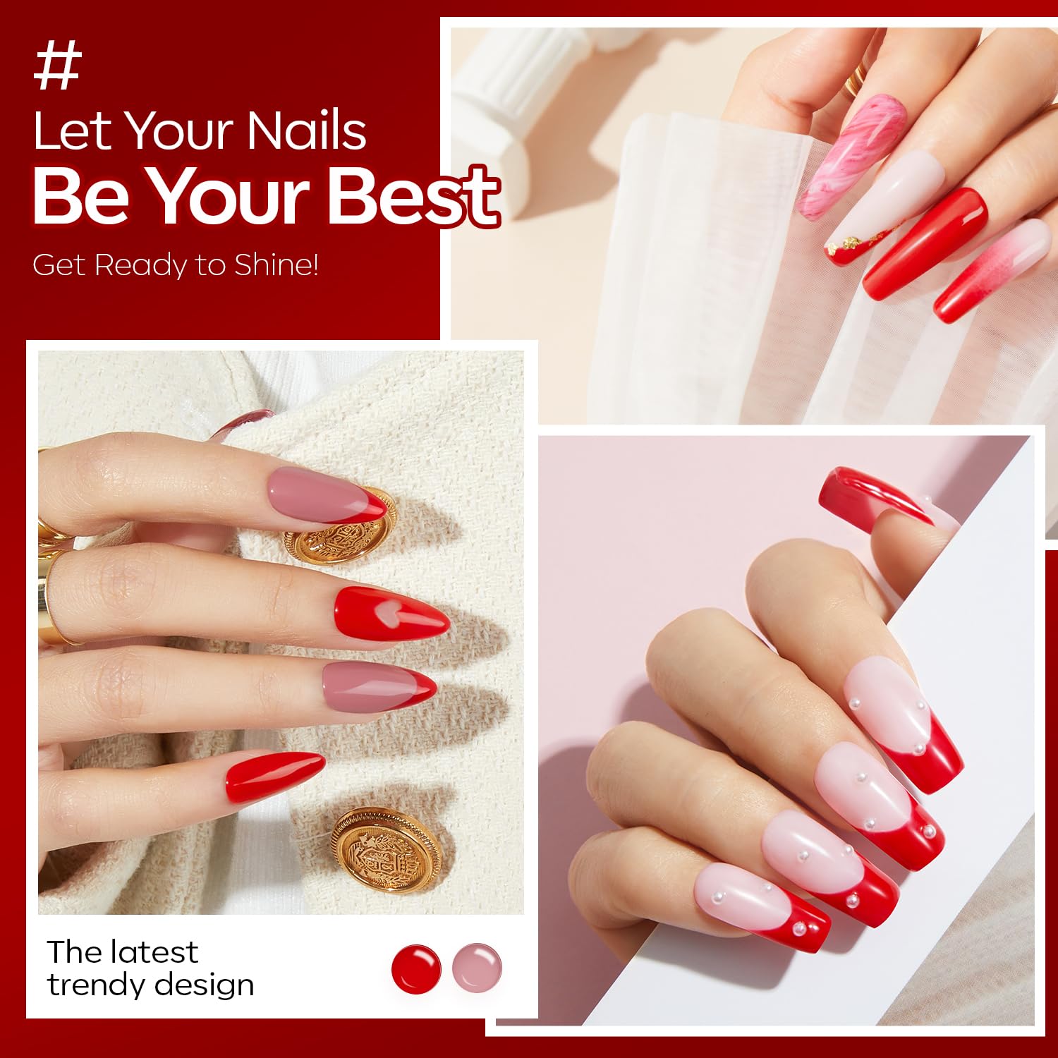 Foto 5 | Esmalte De Uñas En Gel Modelones, Rojo, 15 Ml, Diseño De Uñas Led Soak Off - Venta Internacional.