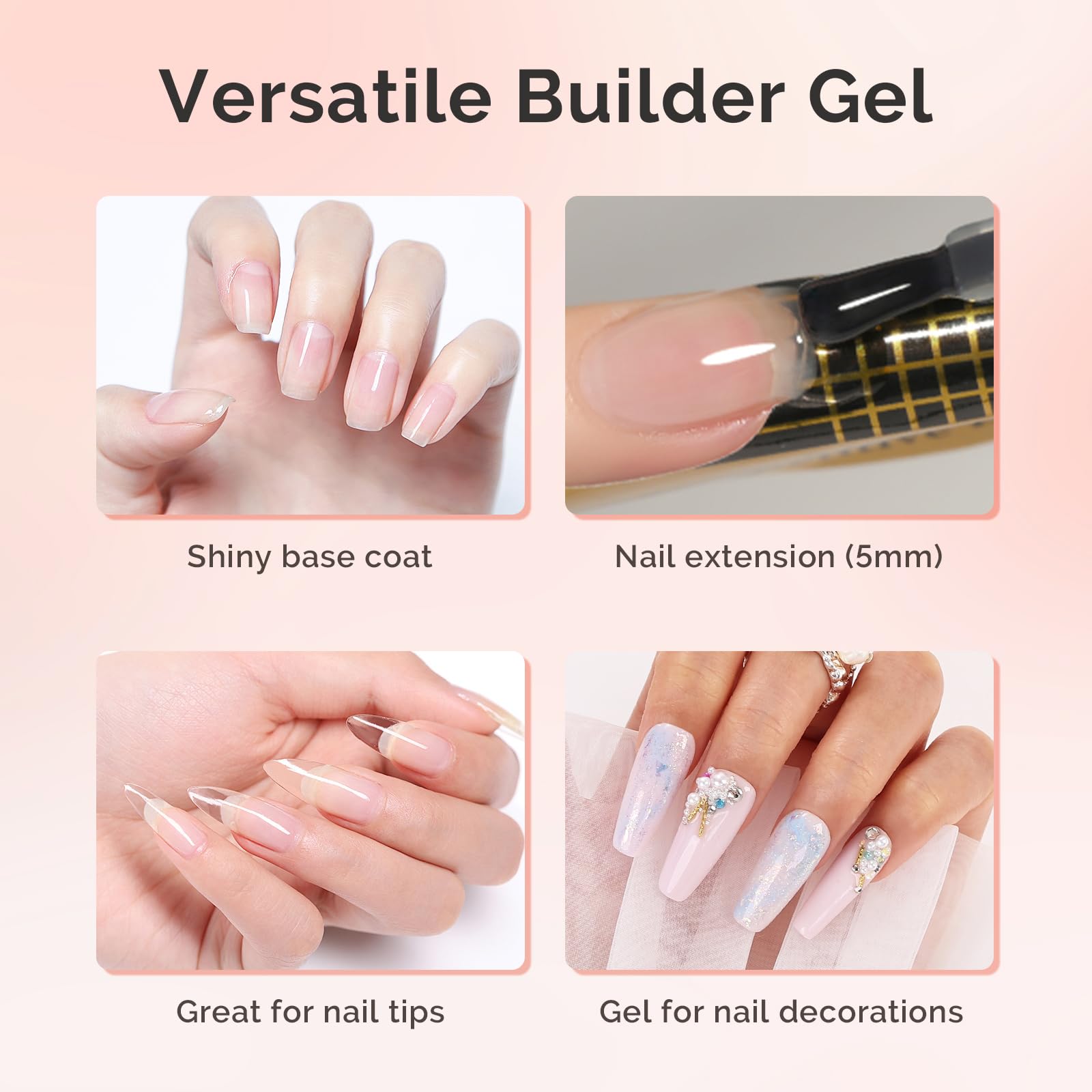 Foto 3 | Base De Uñas Builder Melodysusie En Gel Para Uñas Con Efecto Uv Soak Off - Venta Internacional.