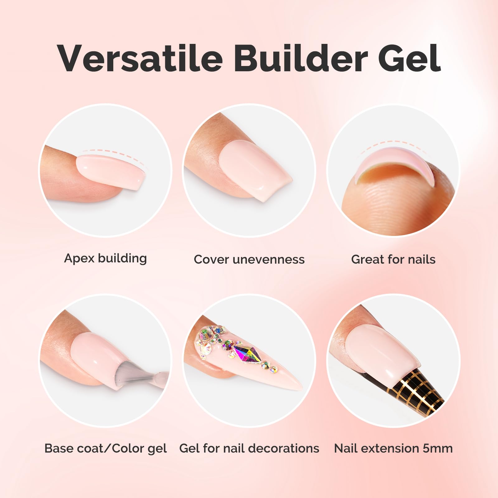 Foto 3 pulgar | Gel Base De Uñas Builder Melodysusie Nude Soak Off Uv - Venta Internacional.