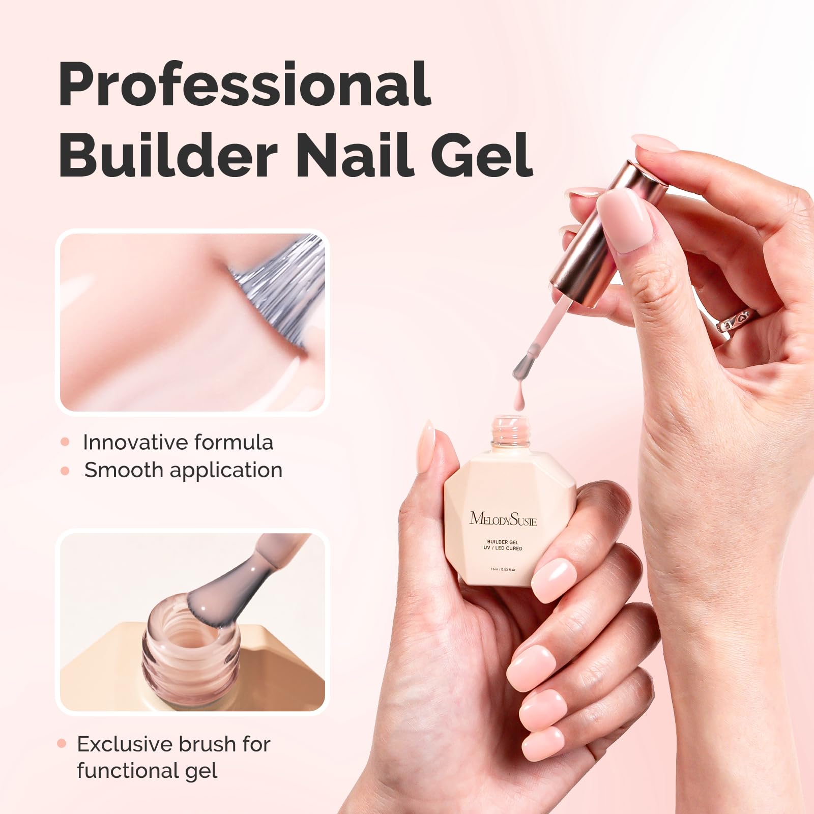 Foto 4 pulgar | Gel Base De Uñas Builder Melodysusie Nude Soak Off Uv - Venta Internacional.