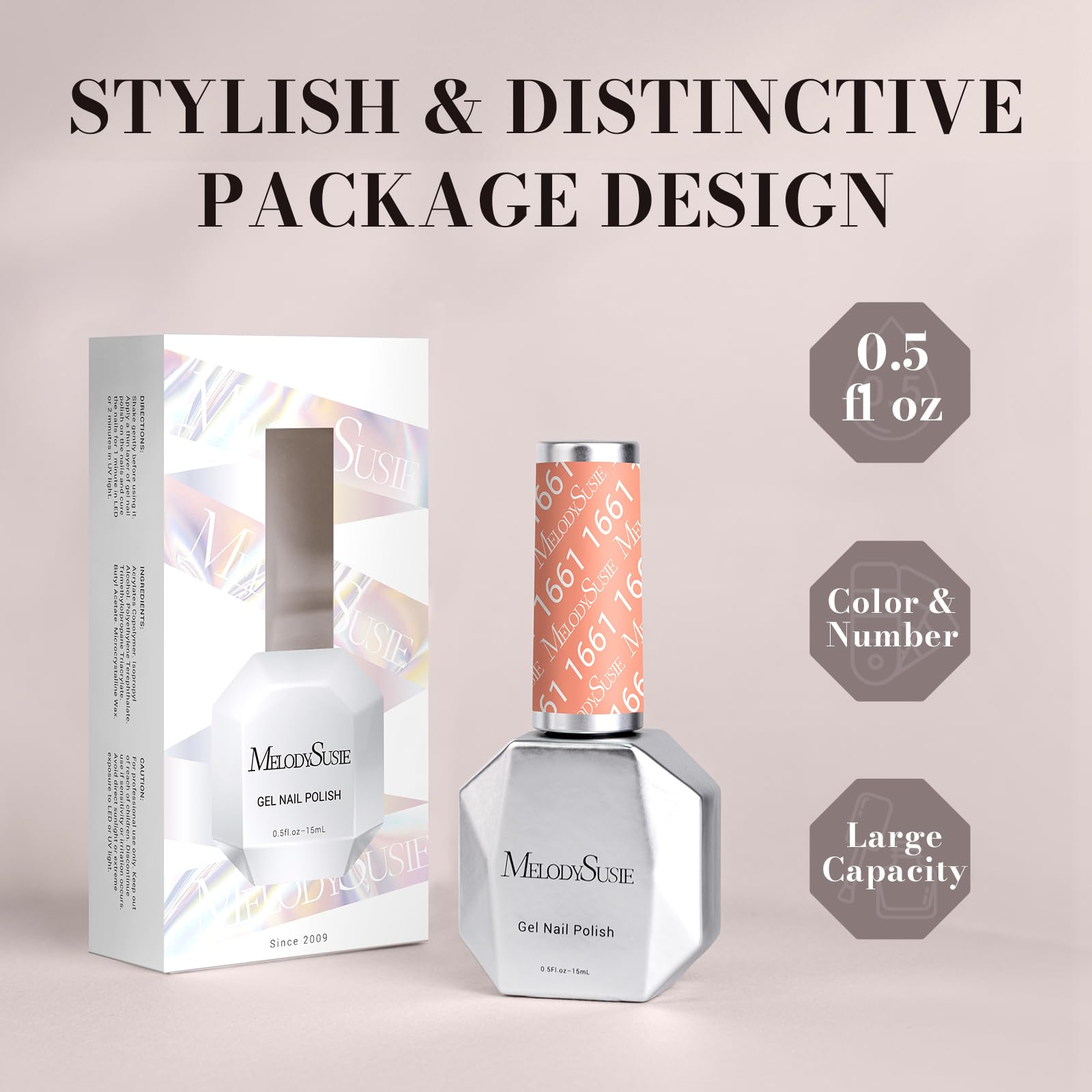 Foto 6 | Esmalte De Uñas Melodysusie Orange Gel 15 Ml Soak Off Uv Led - Venta Internacional.