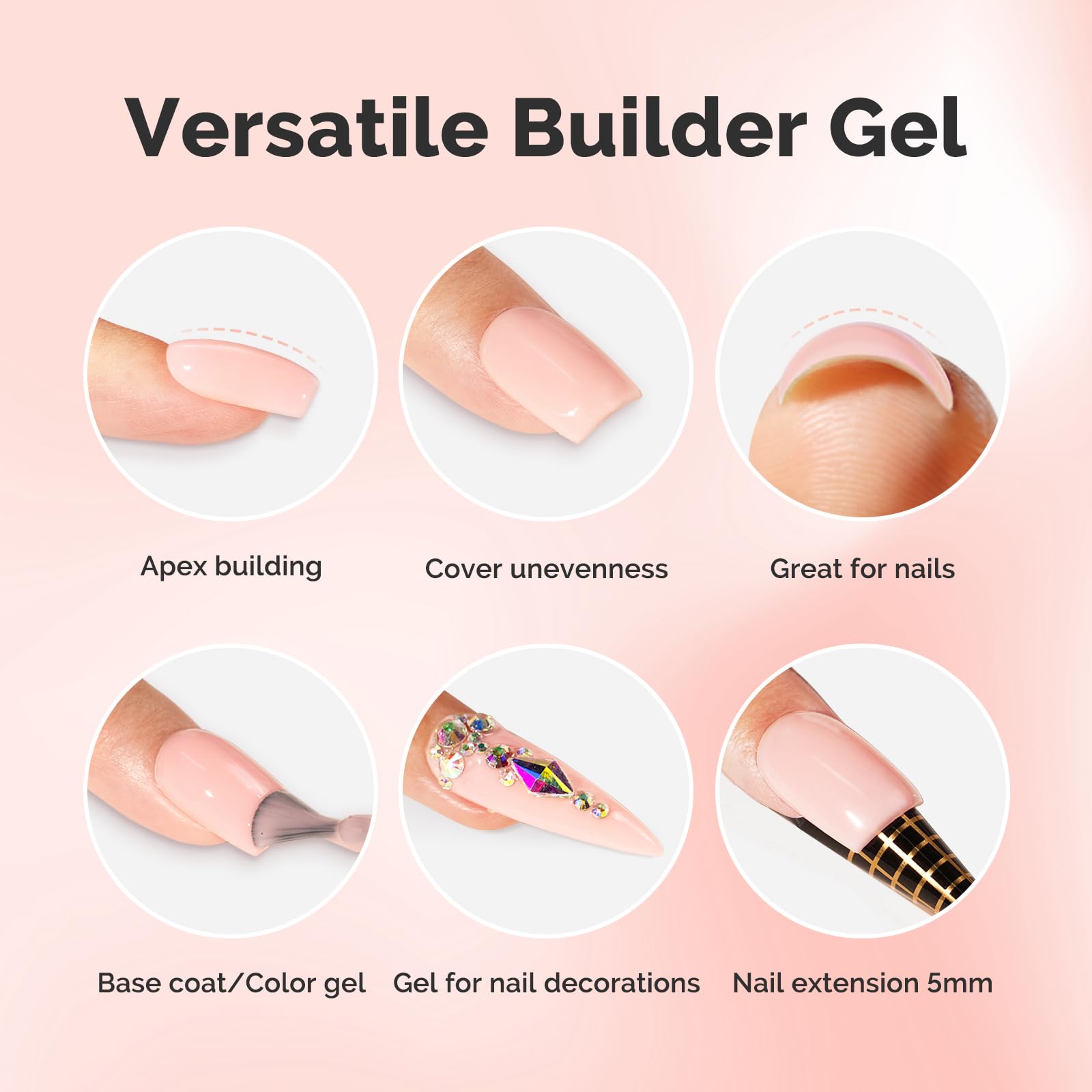Foto 3 pulgar | Gel Base De Uñas Builder Melodysusie Nude Soak Off Uv - Venta Internacional.
