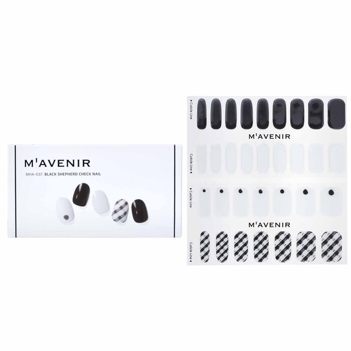 Adhesivo para Uñas Mavenir White Black Shepherd Check Nail Art-Venta Internacional