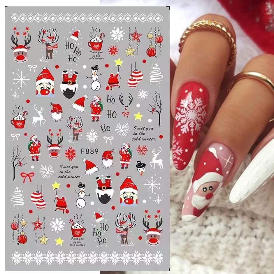 Foto 4 pulgar | Adhesivos Para Uñas Jmeowio Con Diseño Navideño, 10 Hojas, Autoadhesivas - Venta Internacional.