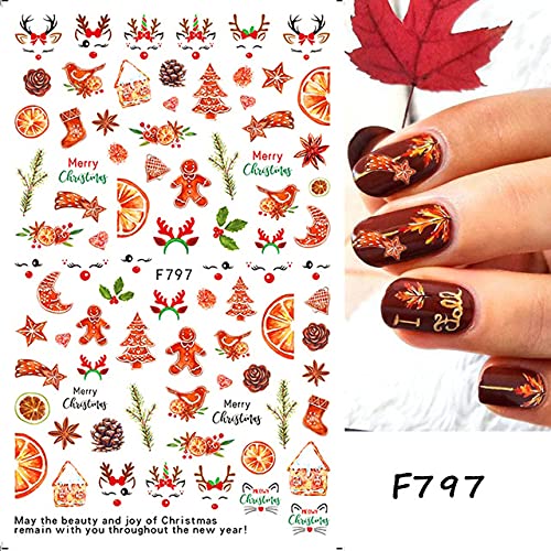 Foto 5 | Adhesivos Para Uñas Jmeowio Con Diseño Navideño, 10 Hojas, Autoadhesivas - Venta Internacional.