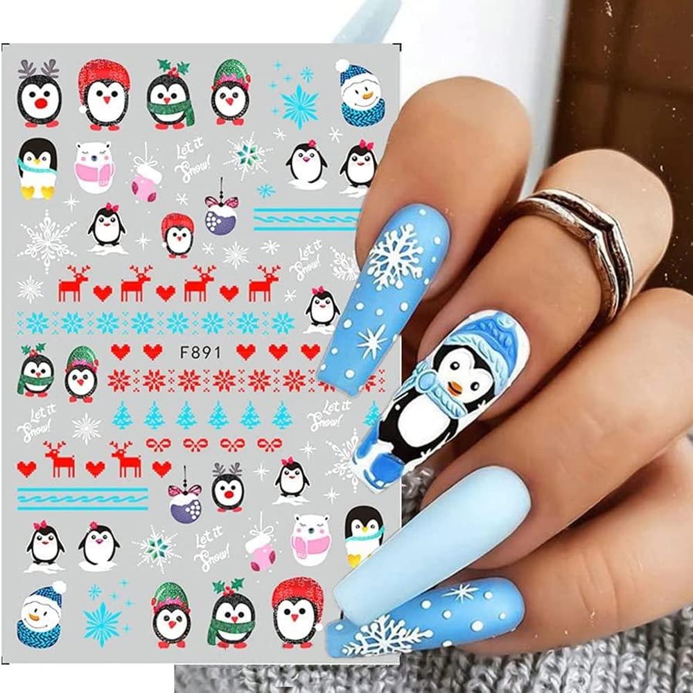 Foto 7 pulgar | Adhesivos Para Uñas Jmeowio Con Diseño Navideño, 10 Hojas, Autoadhesivas - Venta Internacional.