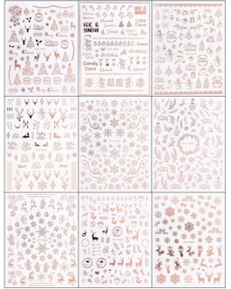 Foto 2 | Pegatinas Navideñas Autoadhesivas Jmeowio Para Decoración De Uñas, 9 Hojas - Venta Internacional.