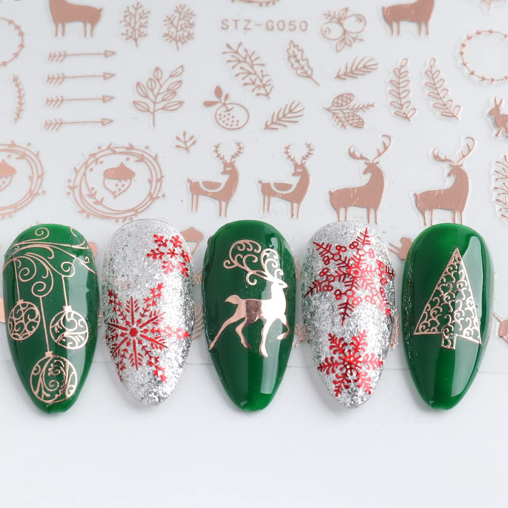 Foto 7 pulgar | Pegatinas Navideñas Autoadhesivas Jmeowio Para Decoración De Uñas, 9 Hojas - Venta Internacional.