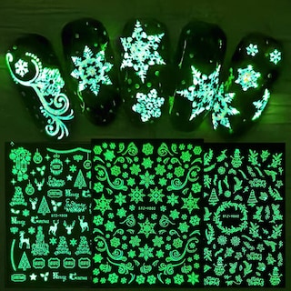 Foto 1 | Pegatinas Para Decoración De Uñas Jmeowio Christmas Glow In The Dark X9 - Venta Internacional.
