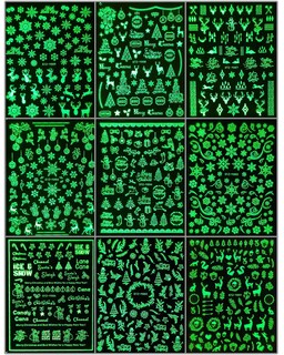 Foto 2 | Pegatinas Para Decoración De Uñas Jmeowio Christmas Glow In The Dark X9 - Venta Internacional.