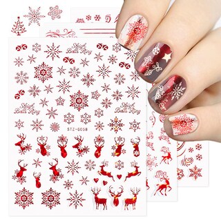 Foto 3 | Pegatinas Para Decoración De Uñas Jmeowio, Tema Navideño, 9 Hojas - Venta Internacional.