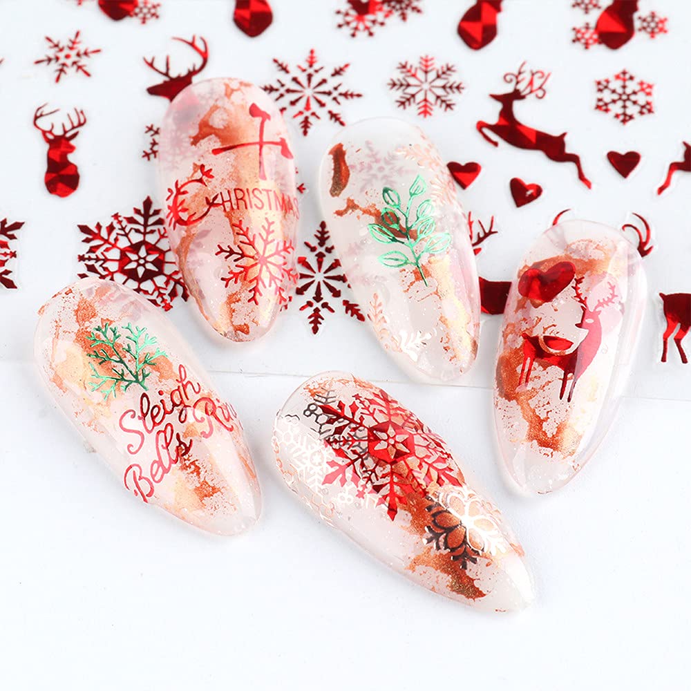 Foto 4 | Pegatinas Para Decoración De Uñas Jmeowio, Tema Navideño, 9 Hojas - Venta Internacional.