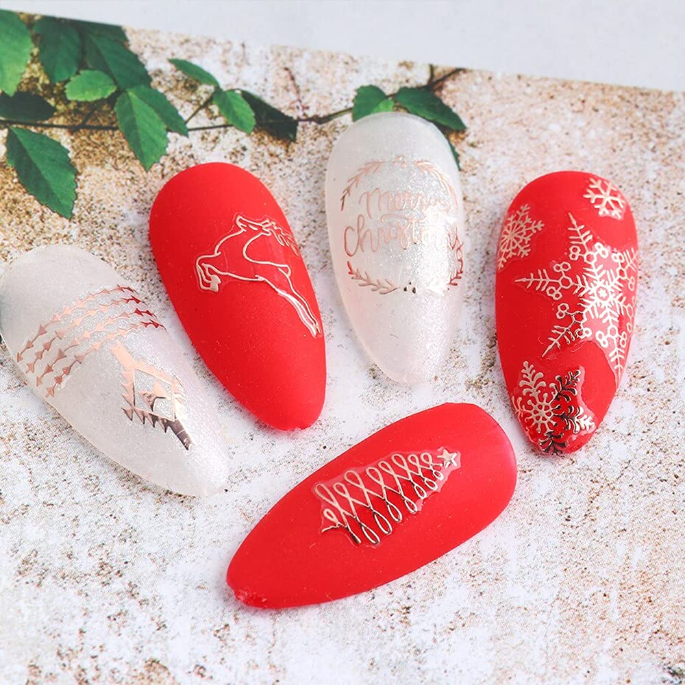 Foto 8 pulgar | Pegatinas Para Decoración De Uñas Jmeowio, Tema Navideño, 9 Hojas - Venta Internacional.