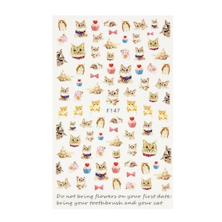 Foto 2 | Pegatinas Para Uñas Allydrew Love For Cats, 3 Hojas Con Gatito - Venta Internacional.