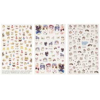 Foto 7 | Pegatinas Para Uñas Allydrew Love For Cats, 3 Hojas Con Gatito - Venta Internacional.