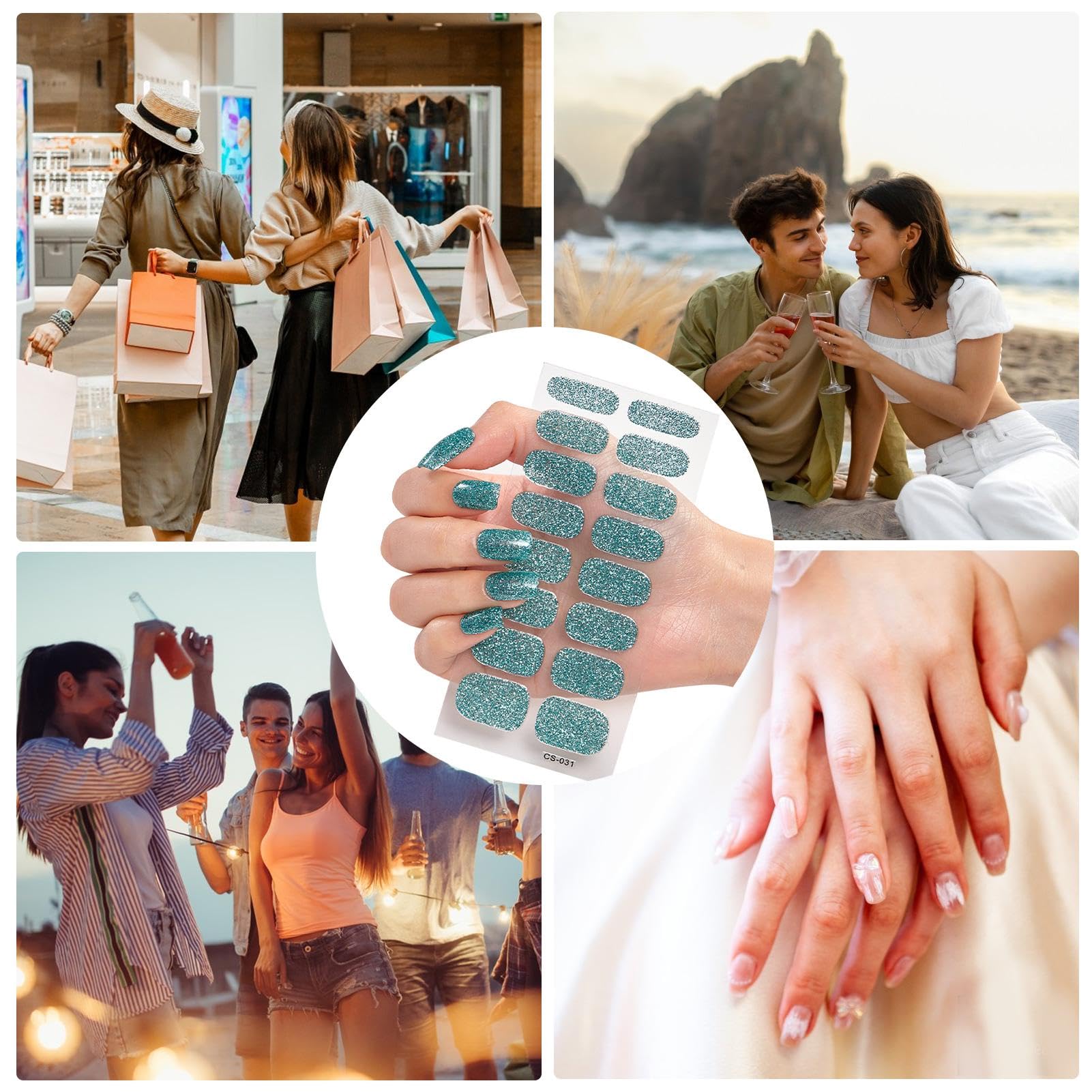 Foto 4 | Tiras De Esmalte De Uñas En Gel Semicurado Con Lima De Uñas Y Pegatinas - Venta Internacional.