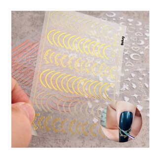 Foto 4 | Decoración Uñas Tatuaje Pegatina Autoadhesivo Dorado 6hojas Belug