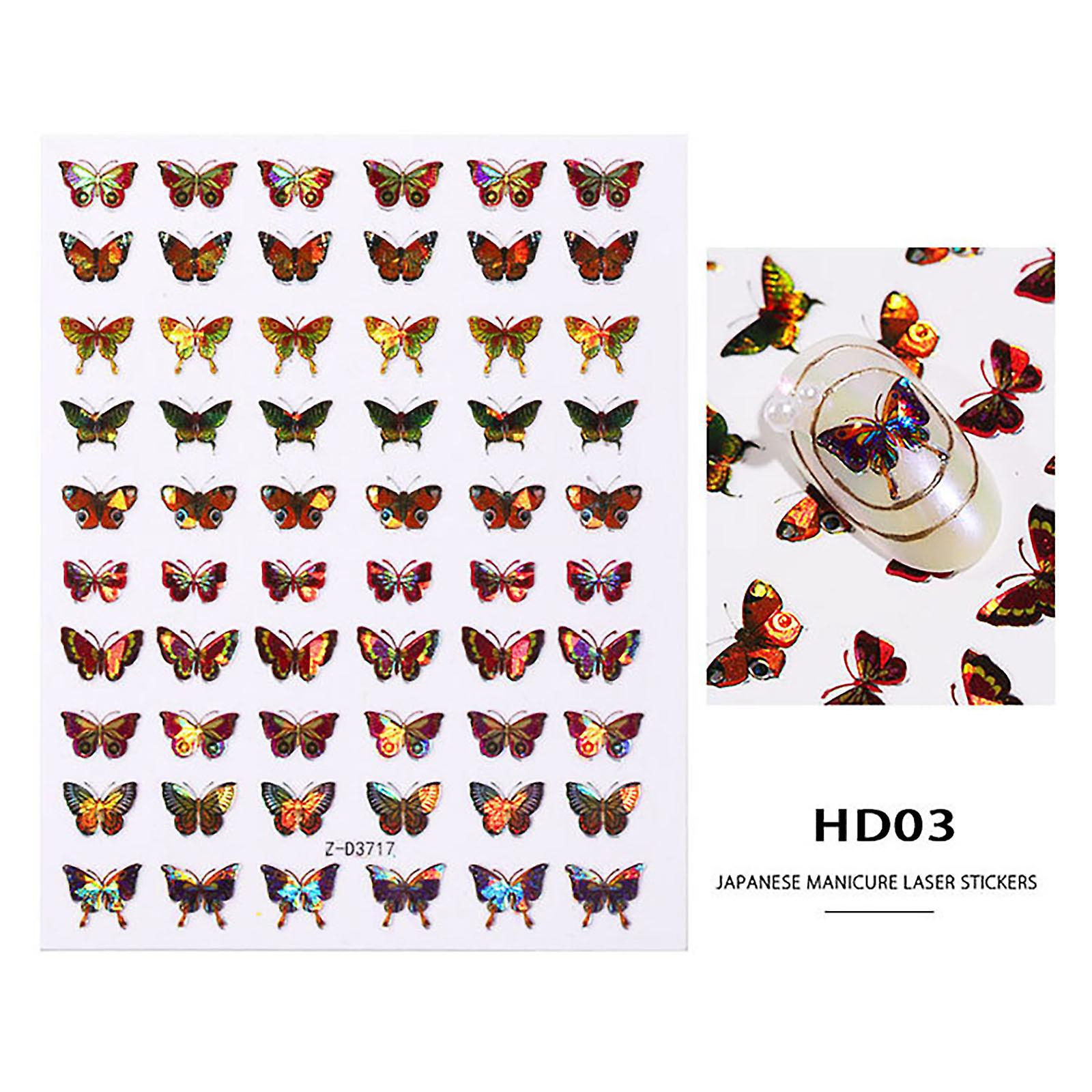 Foto 3 pulgar | Adhesivo Decorativo Para Uñas Huoguo Butterfly 3d Impermeable Para Uñas - Venta Internacional.