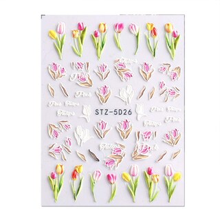 Foto 1 | Adhesivo Para Uñas Huoguo Ins Net Red 5d Camellia 7 8 X 6 Cm - Venta Internacional.