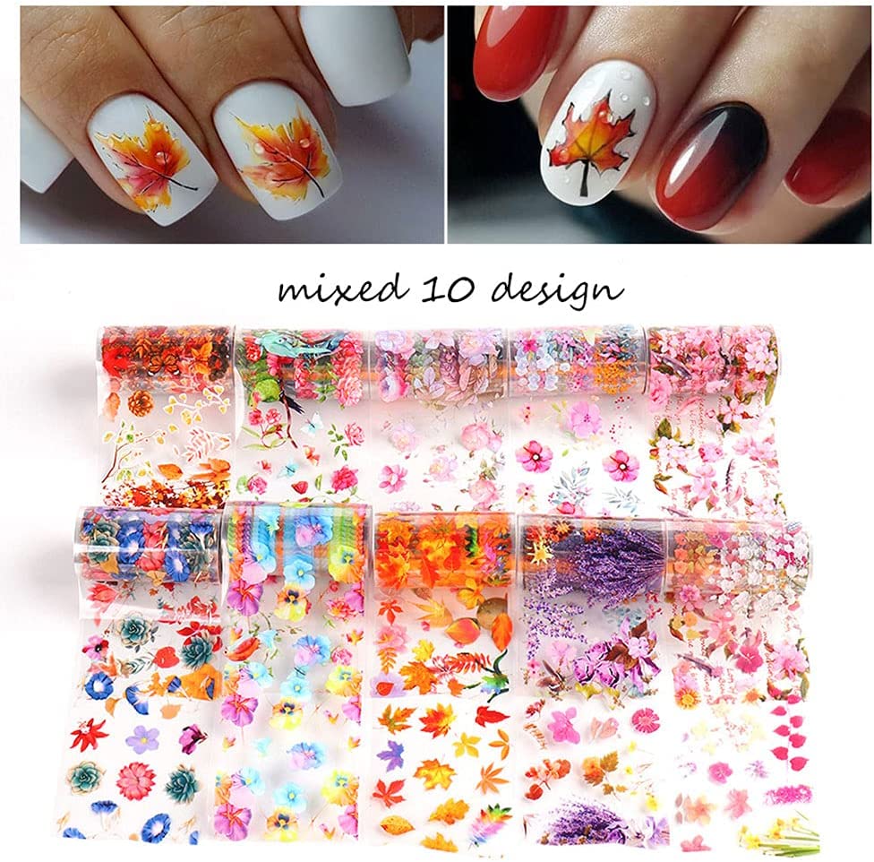 Foto 4 pulgar | Láminas Para Uñas Huoguo  10 Colores  Hojas De Arce  Día De Acción De Gracias - Venta Internacional.