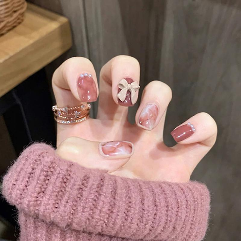 Foto 1 | Pasta De Alubias Florecientes Con Forma De Mariposa Y Diamante Fake Nails Huoguo - Venta Internacional.