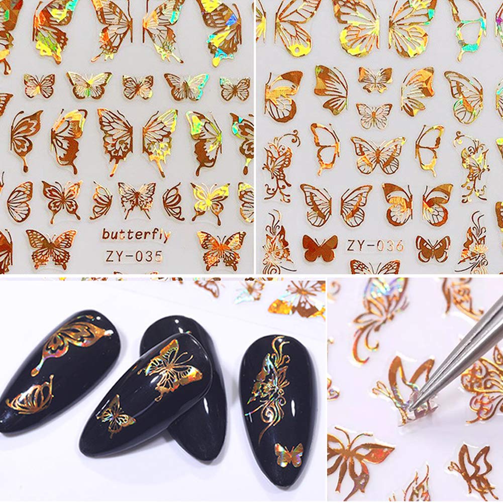 Foto 1 | Calcomanías Para Decoración De Uñas 3d Con Forma De Mariposa Láser Huoguo X8 - Venta Internacional.