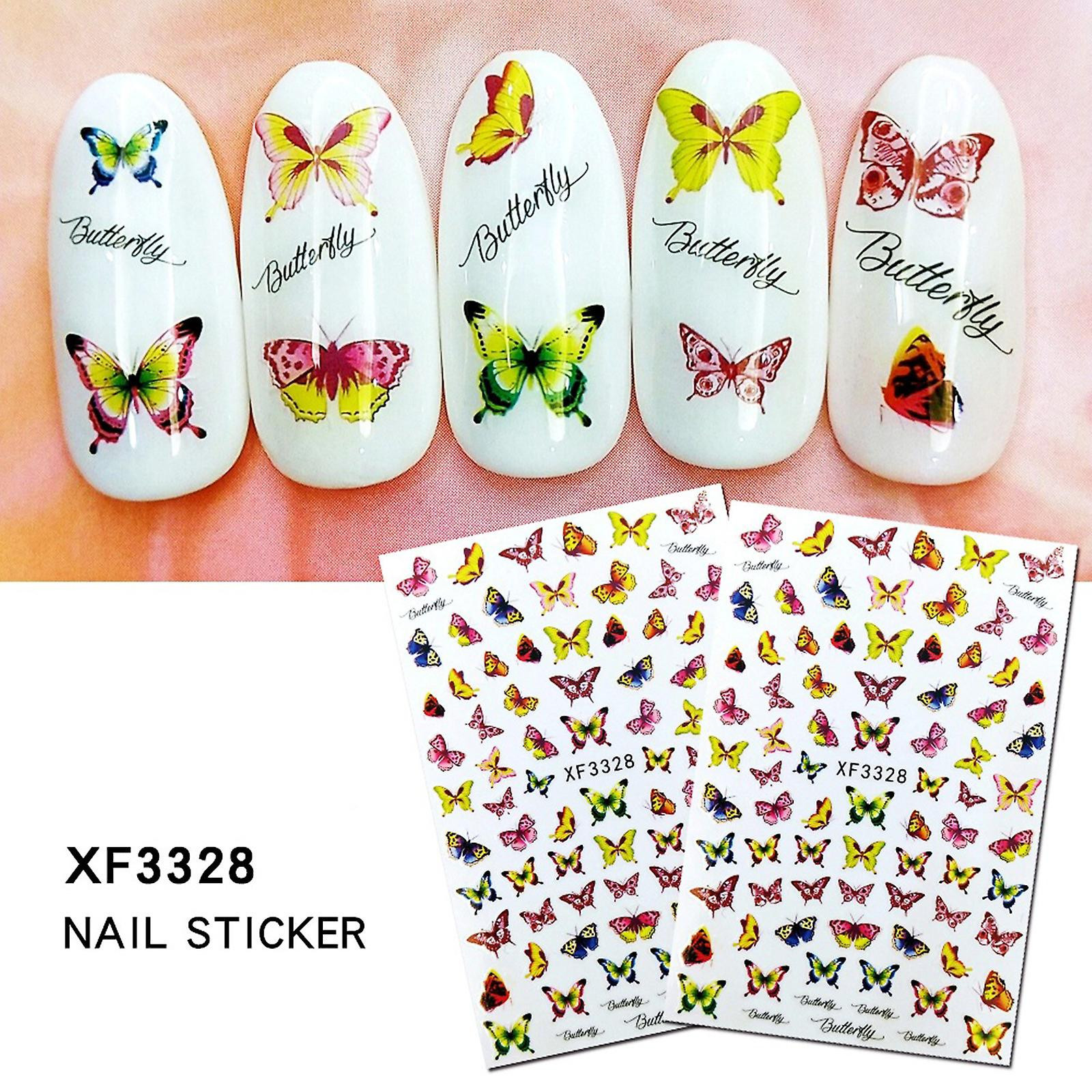 Foto 3 pulgar | Juego De Pegatinas Para Uñas Huoguo Butterfly Little Daisy Maple Leaf  2 Unidades - Venta Internacional.
