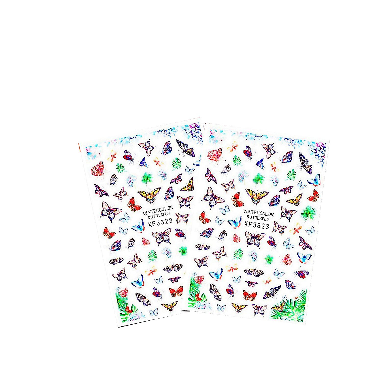 Foto 2 pulgar | Juego De Pegatinas Para Uñas Huoguo Butterfly Little Daisy Maple Leaf  2 Unidades - Venta Internacional.
