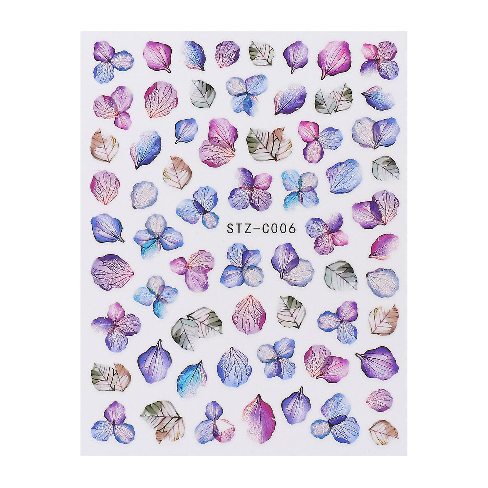 Foto 2 pulgar | Pegatinas Para Uñas Huoguo Simulación De Flores Secas Con Mariposas 3d - Venta Internacional.