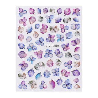 Foto 1 | Pegatinas Para Uñas Huoguo Simulación De Flores Secas Con Mariposas 3d - Venta Internacional.