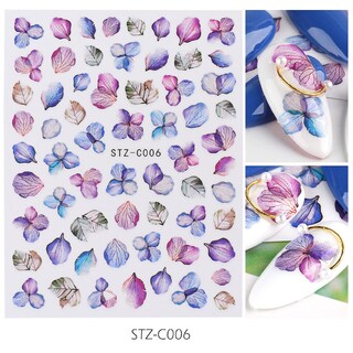 Foto 2 | Pegatinas Para Uñas Huoguo Simulación De Flores Secas Con Mariposas 3d - Venta Internacional.
