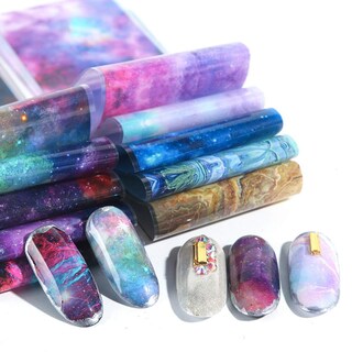 Foto 2 | Adhesivos Transferibles Para Uñas Huoguo Marble 10 Rollos Con Caja - Venta Internacional.
