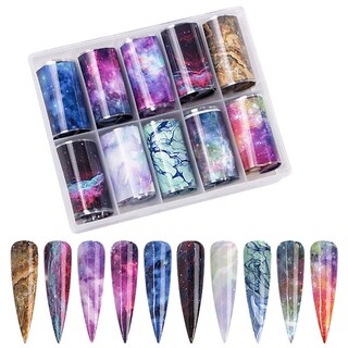 Foto 3 | Adhesivos Transferibles Para Uñas Huoguo Marble 10 Rollos Con Caja - Venta Internacional.