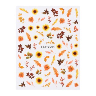 Foto 1 | Pegatinas Para Uñas Huoguo Simulación De Flores Secas Con Mariposas 3d - Venta Internacional.
