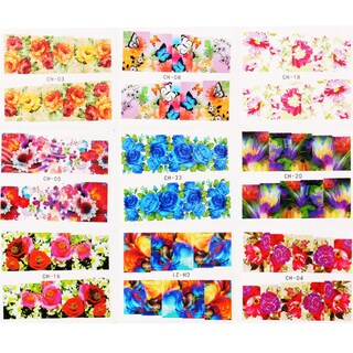Foto 1 | Stickers para Uñas con Transferencia de Agua Flor Multicolor 50 Piezas - Venta Internacional