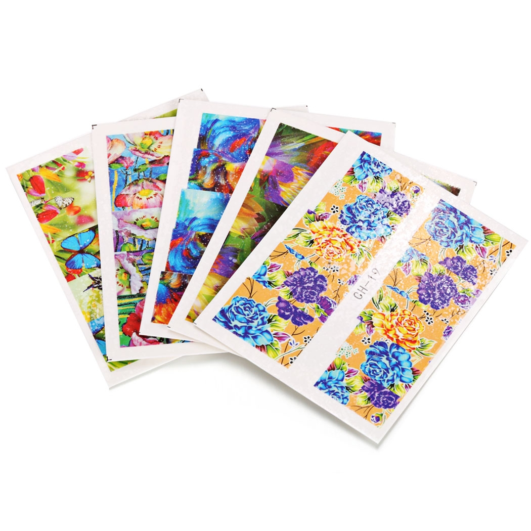 Foto 4 pulgar | Stickers para Uñas con Transferencia de Agua Flor Multicolor 50 Piezas - Venta Internacional