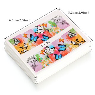 Foto 4 | Stickers para Uñas con Transferencia de Agua Flor Multicolor 50 Piezas - Venta Internacional