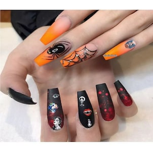 Foto 4 | Sticker Uñas BELUG Halloween Decoración Pegatina Autoadhesiva 30 Piezas